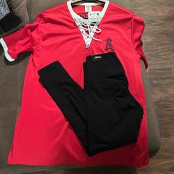 Victorias Secret Pink- Angels Jersey With Leggings Small