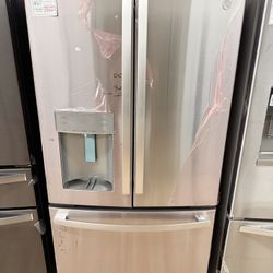 New GE 27.7 Cu. Ft. Stainless French Door Refrigerator  GFE28GYNFS