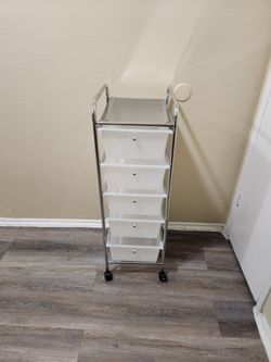 Transparente 5 Drawers Rolling Cart  Used Conditions