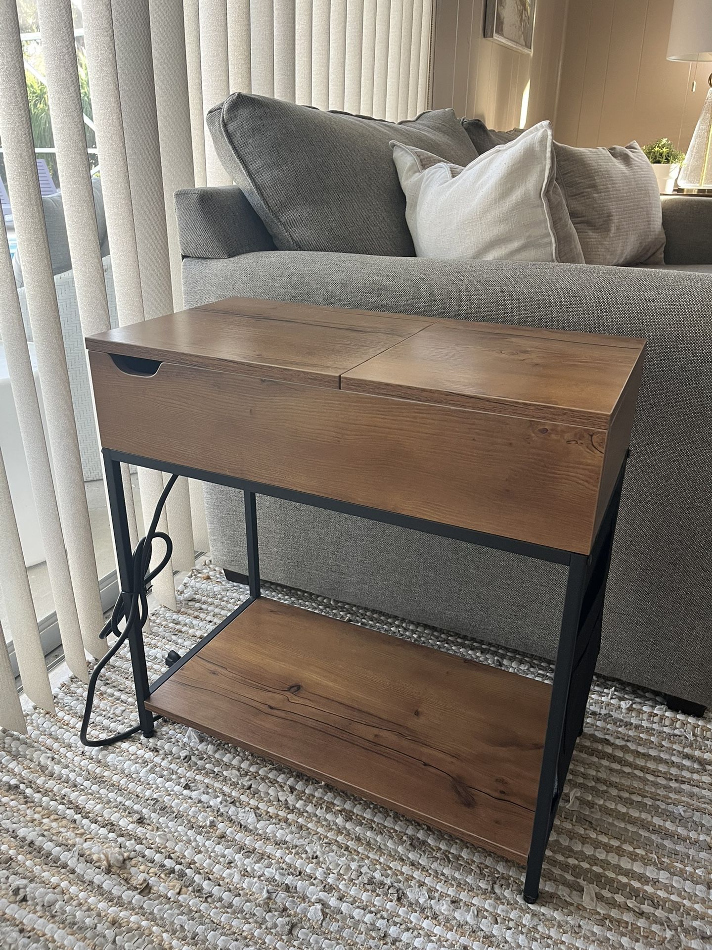 Wood Couch End Table