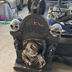 Halloween Statues Tall 34” Wide 21” Heavy