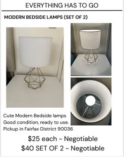 Bedside Lamps (Set of 2)
