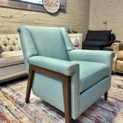 Modern Blue Armchair (Delivery Available)