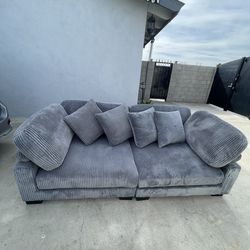Oversize Loveseat Gray