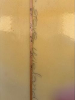 Steve Wieland (aka steevo) surfboard. 8.0’  22”x3 3/8”x 12 1/2” x 14