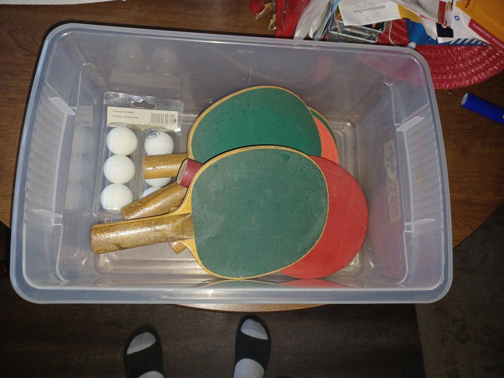Ping Pong Paddles And Balls