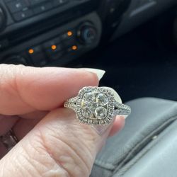 Engagement Ring And A Wedding Band 