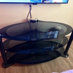 Black Glass Tv Table 