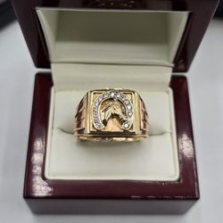 Solid 14kt Gold Horse Style Ring Anillo De Caballo En Oro 14kt Solido