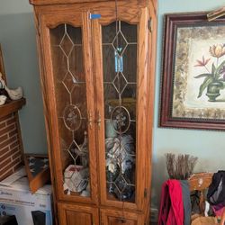 Gorgeous Hutch With Wood Shelves Inside