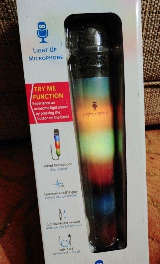 Light Up Microphone Wired Light Up Black