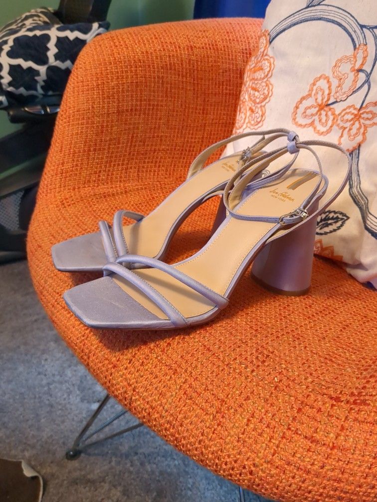 SAM EDELMAN Blue Chunky Heel Sandals