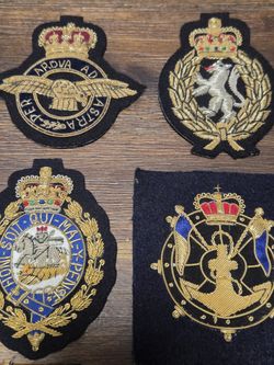 (NEW) Collection of Royal British Service Modern Reproduction Insignia Patches 
