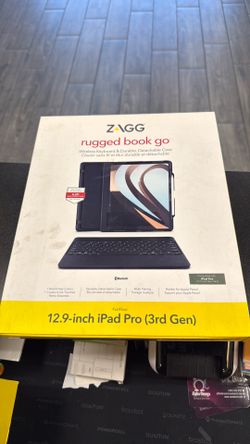 Zagg Rugged Book Go Keyboard Case for IPad Pro 12.9” 3/4 Gen