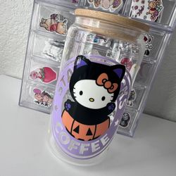 Halloween Hello Kitty 16oz Libbey Glass