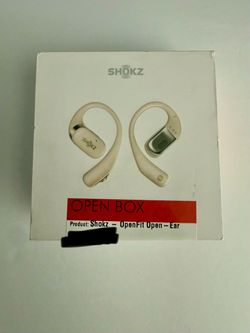 Shokz OpenFit Open-Ear True Wireless Earbuds - Beige - Open Box Never Used