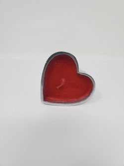 Red Heart-Shaped Candle