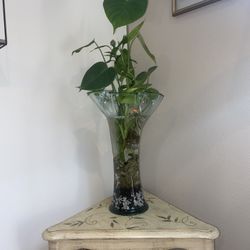 Monstera Bundle In Spanish Glass Vase
