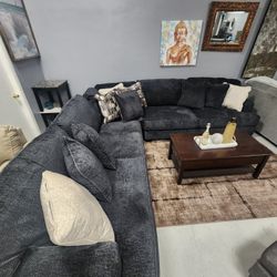 Large Soft  Sectional Grey
