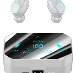 FNYOXU Wireless earbuds Headset Bluetooth headphones wireless earbuds, with 95hr running time sports earbuds digital display charging case, IPX4 