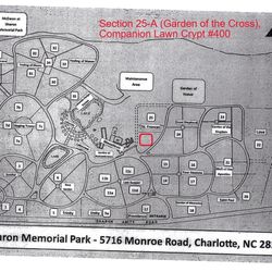 Dual Internment Burial Plot, Sharon Memorial Park Charlotte, NC