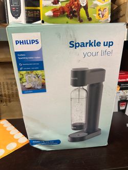[109]. Philips Sparkling Water Maker ADD4901BKOQ/37, Plastic Soda Streaming Machine with Quick Twist Bottle, 1L BPA free PET Carbonating Bottle, Soda 