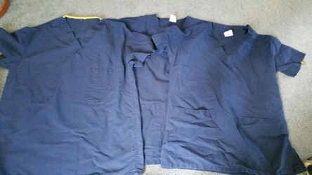 Navy blue scrub top