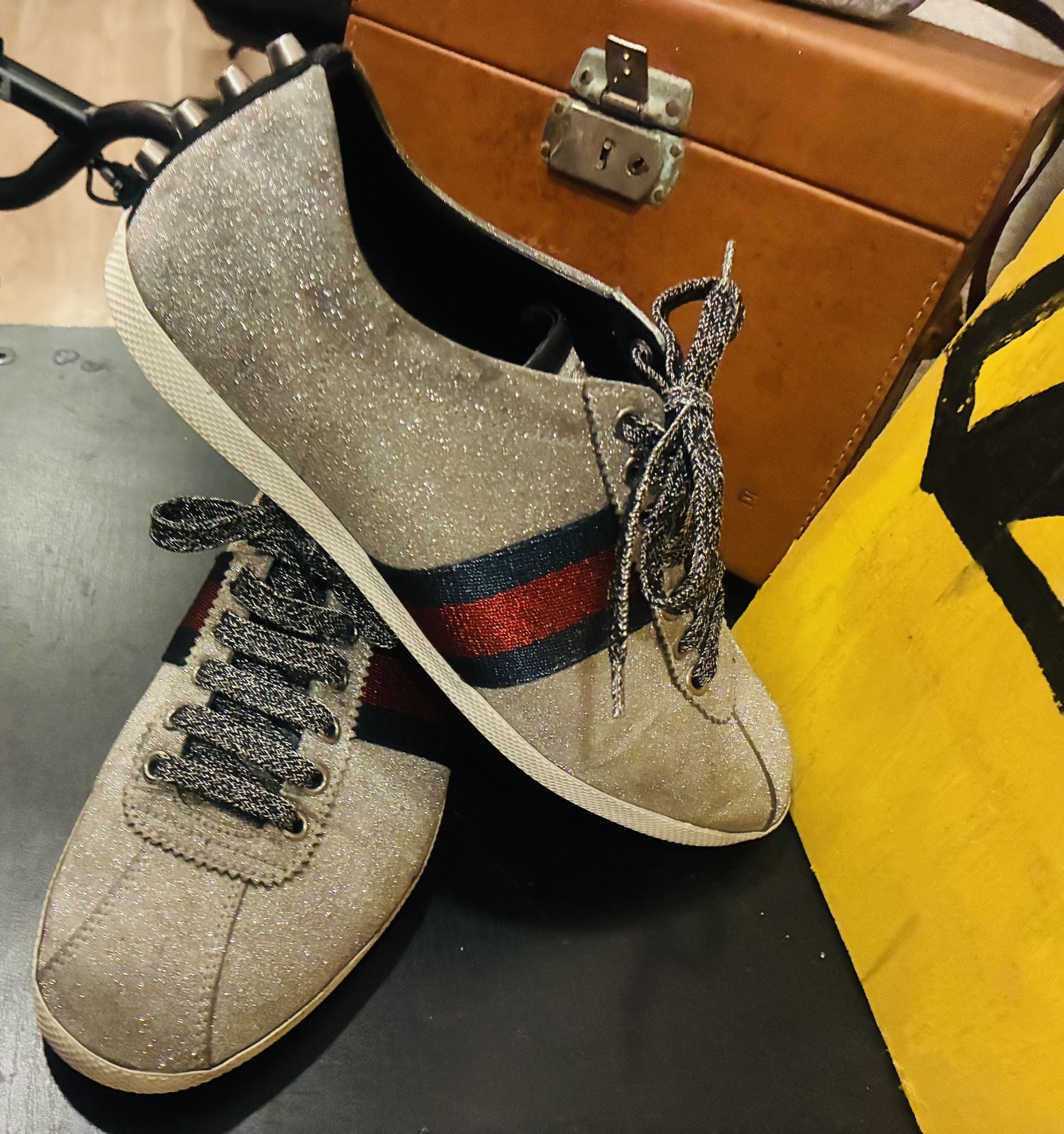 Gucci Bambi Web Sneakers