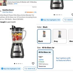 Hamilton Blender Black