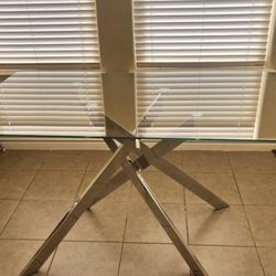 SILVER DINING TABLE - Glass Top ✅✅