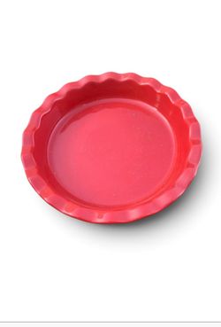 Pier 1 Imports Ovenware Red Scalloped Fluted Tart Quiche Pie Dish