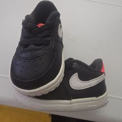 Nike Force 1 Crib CK2201 003 Black/White-Flash Crimson 3C almost new $25