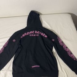 Chrome Hearts black & white zip up hoodie 