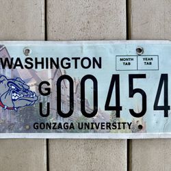 Gonzaga University License Plate (expired)
