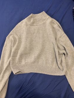 H&M Divided Gray Mock Neck Knit Sweater