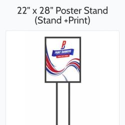 Heavy duty poster stand.