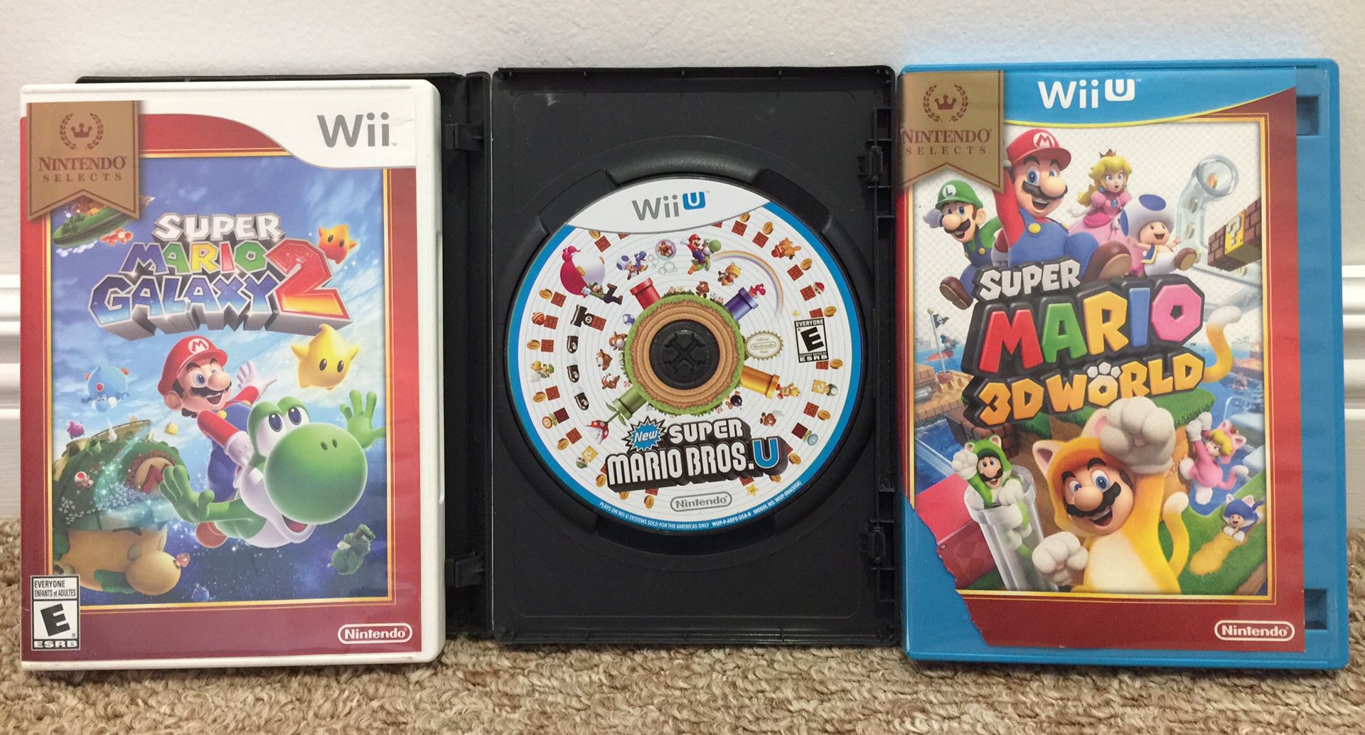 Super Mario Bros. Wii U Game Bundle For Sale *$45 For Everything*