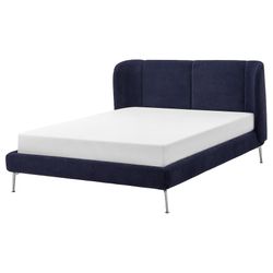IKEA Navy Blue Full Mid Century Modern Bed Frame