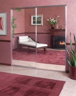 2 Mirrored Closet Doors