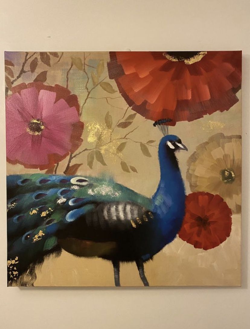 Peacock Canvas Painting