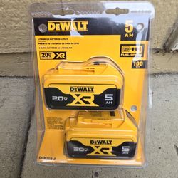 Dewalt 20v Batteries 5.0 Ah XR Brand New
