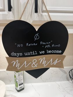 Wedding pin, candles, banner
