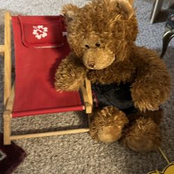 Builda Bear With Chair 