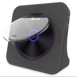 Kecag KC-806 Desktop CD Player with LED Display Bluetooth 5.0 Remote Control FM Radio MP3 Headphone Jack USB - Black