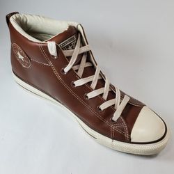 Converse Men's 11.5 M Brown Leather Shoes Chuck Taylor All Star Hi Top Sneakers