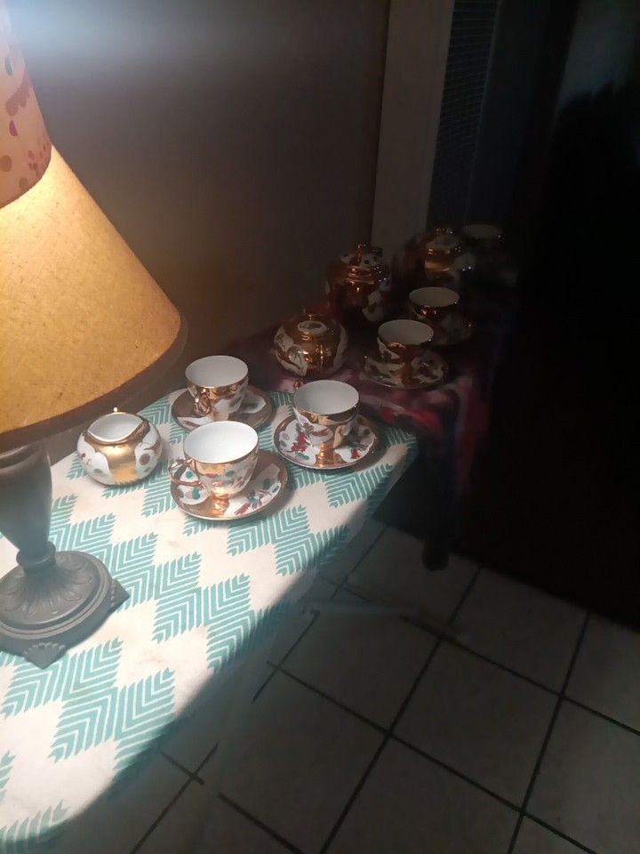 Gold Plated Dragon China Set