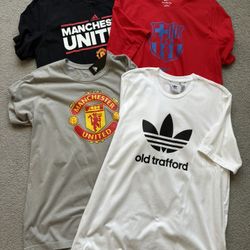 Manchester United & FC Barcelona Men’s T-Shirts Size XL