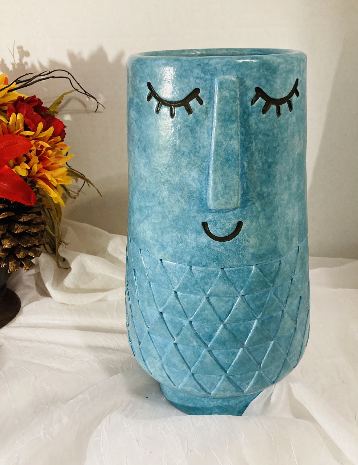 New Turquoise Face Vase from Pier 1 Imports