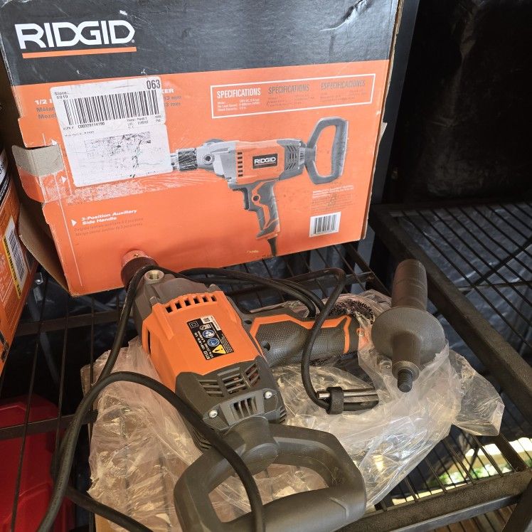 Ridgid 9 Amp Corded 1/2 in. Spade Handle Mud Mixer