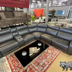 Samperstone Power Reclining Sectional With İnterest Free Payment Options 